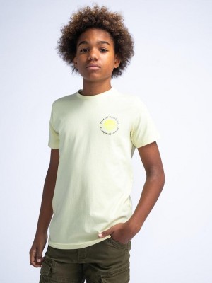Petrol Industries Boys T-Shirt SS Round Neck Lemon Yellow | Freewear