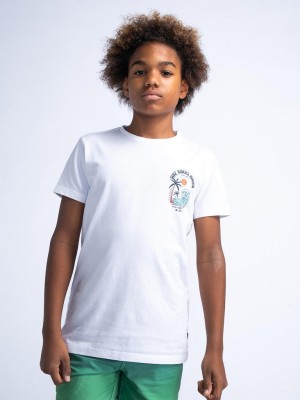 Petrol Industries Boys T-Shirt SS Round Neck Bright White | Freewear
