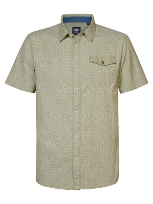 Petrol Industries Men Shirt Short Sleeve AOP Sage Green | Freewear