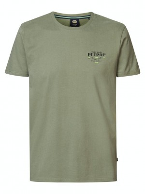 Petrol Industries Men T-Shirt SS Classic Print Sage Green | Freewear