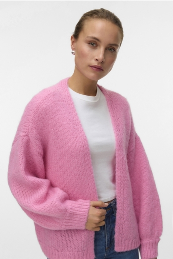 Vero Moda VMMAYBE LS OPEN CARDIGAN NOOS pink cosmos