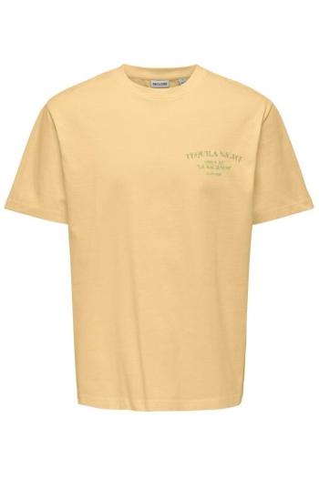 ONLY&SONS ONSFRED LIFE RLX SS PRINT TEE NOOS sunlight/tequila night
