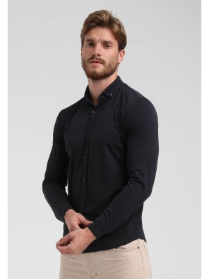 Gabbiano Premium Shirt Navy | Freewear