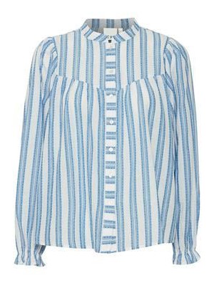 ICHI IHEzomo shirt palace blue strip | Freewear