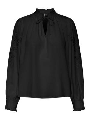 Vero Moda VMDAFNE LS TOP WVN Black | Freewear