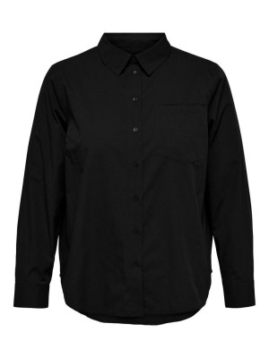 Carmakoma CARMILLAS SOLID LS SHIRT WVN Black | Freewear