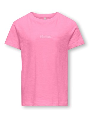 Only KOGNUNA S/S O-NECK TOP BOX JRS Begonia Pink/Bloom | Freewear
