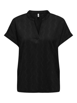 Only ONLDIA S/S V-NECK TOP CS JRS Black | Freewear