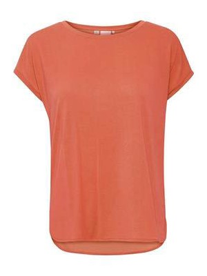ICHI IHLIKE SS4:T-Shirts Hot Coral | Freewear IHLIKE SS4:T-Shirts - www.freewear.nl - Freewear