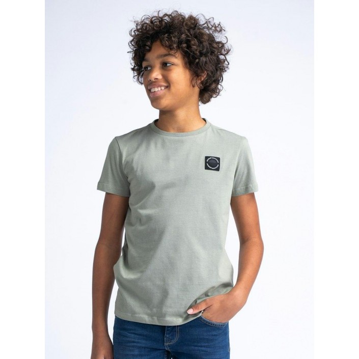 Petrol Industries Boys T-Shirt SS Round Neck Sage Green | Freewear Boys T-Shirt SS Round Neck - www.freewear.nl - Freewear