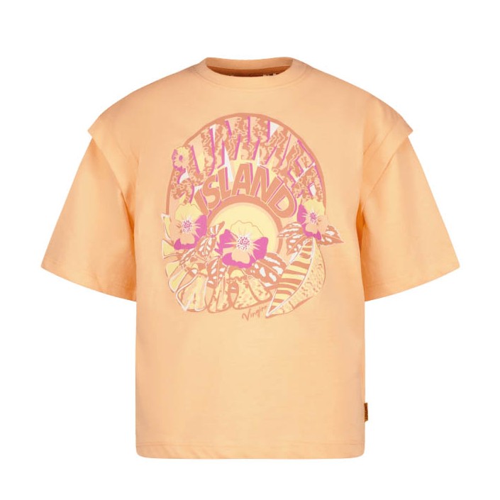 Vingino Halia T-shirt Sunset coral | Freewear Halia T-shirt - www.freewear.nl - Freewear